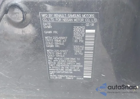 2018 Nissan Rogue S from USA, damaged, VIN KNMAT2MT1JP565796